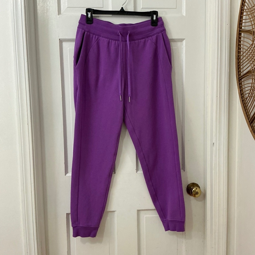 Lululemon Purple Scuba High-Rise Jogger 6 Cotton Fleece Sweatpants Flaw